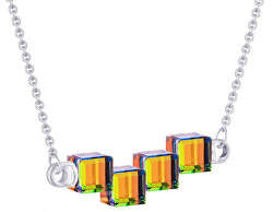Stříbrný náhrdelník s krystaly Crystal Cubes 6062 41
