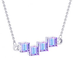 Ezüst nyaklánc kristályokkal Crystal Cubes 6062 43