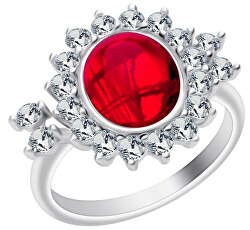 Strieborný prsteň Camellia 6108 63