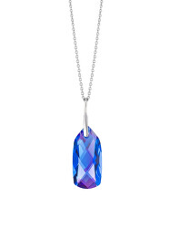 Úchvatný stříbrný přívěsek s řetízkem s českým křišťálem Preciosa Crystal Bay Royal Lagoon 6260 58