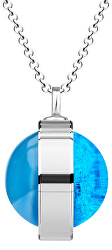 Unikátny strieborný náhrdelník Singularis Akva 6116 67 (retiazka, prívesok)