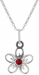 Dívčí stříbrný náhrdelník Jabloňový květ KO5103_BR030_40_RH  (řetízek, přívěsek)