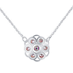 Květinový stříbrný náhrdelník s krystaly Emma N6088_RH