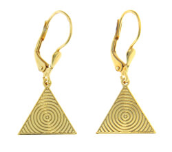 Aranyozott ezüst fülbevalók Háromszög NA6244