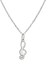 Stříbrný náhrdelník Houslový klíč KO0051_MO040_40_RH  (řetízek, přívěsek)