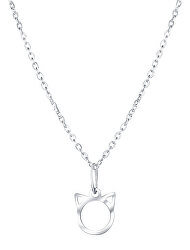 Stříbrný náhrdelník Kočička Amálka KO6339_BR030_40_RH  (řetízek, přívěsek)