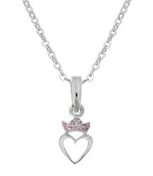 Stříbrný náhrdelník Princezna KO8051_BR030_40_RH  (řetízek, přívěsek)