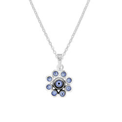 Stříbrný náhrdelník s květinovým přívěskem Mia KO6086_BR030_45_RH (řetízek, přívěsek)