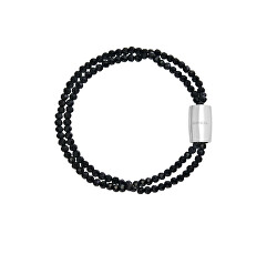 Dvojitý korálkový náramek s krystaly Magnetica System TJ3687