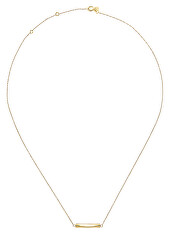 Collana minimalista placcata in oro d'acciaio Flow TJ3575