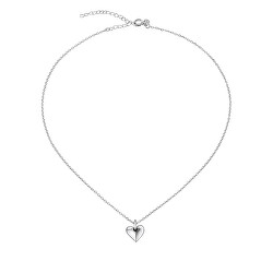 Něžný stříbrný náhrdelník se srdíčkem Darling TJ3153