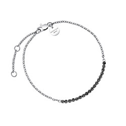 Affascinante bracciale in acciaio con cristalli grigi Tennis JBTGS-J915