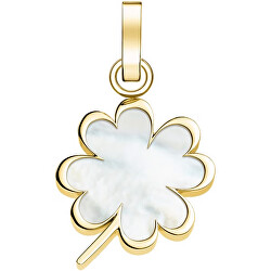 Slušivý pozlacený přívěsek Čtyřlístek The Pendant PE-Gold-CLOVER