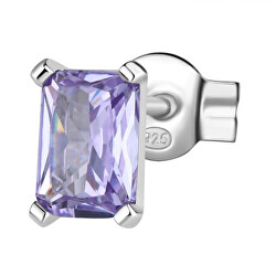 Csillogó ezüst fülbevaló cirkónium kővel Allegra RZAL059