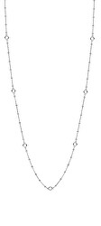 Hosszú ezüst nyaklánc karikákkal medálokra Storie RZC050