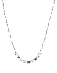 Elegantní stříbrný náhrdelník se zirkony Cubica RZCU68