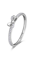 Krásny strieborný prsteň s mašličkou Allegra RZA025