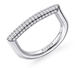 Moderno anello in argento con zirconi Bianca RZBI33