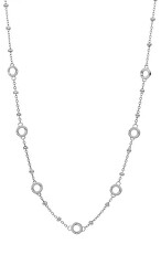 Módní stříbrný náhrdelník s kroužky na přívěsky Storie RZC010