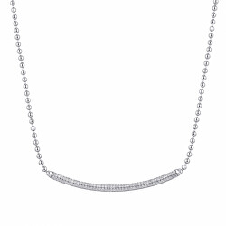 Okouzlující stříbrný náhrdelník se zirkony Bianca RZBI01