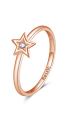 Pôvabný bronzový prsteň s hviezdičkou Allegra RZA028