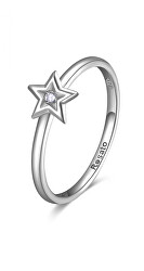 Pôvabný strieborný prsteň s hviezdičkou Allegra RZA027