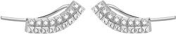 Glitzernde Silber Ohrringe mit Zirkonen RZO040