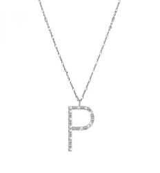 Colier din argint cu pandantiv P Cubica RZCU16 (lanț, pandantiv)