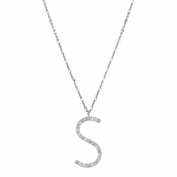 Ezüst nyaklánc S betű medállal Cubica RZCU19 (lánc, medál)