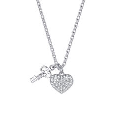 Zamilovaný stříbrný náhrdelník Storie RZC044 (řetízek, přívěsky)