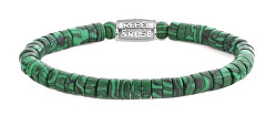 Zelený korálkový náramok Malachite Green RR-60093-S