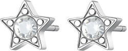 Elegáns acél fülbevaló kristályokkal CLICK SCK46