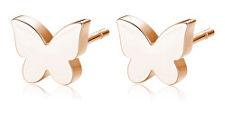 Gyönyörű bronz fülbevaló pillangó  CLICK SCK157