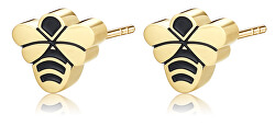 Gyönyörű aranyozott fülbevalók méhecske CLICK SCK153