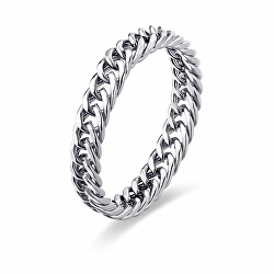 Nepřehlédnutelný ocelový prsten For Love SFV44