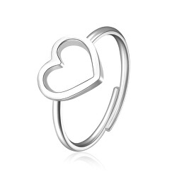 Něžný otevřený prsten Srdce Click SCK90