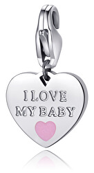 Oceľový prívesok I love my baby SHA334