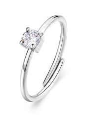 Ocelový prsten s krystalem Dazzly SDZ31
