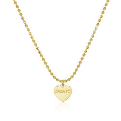 Pozlacený náhrdelník srdce Happy SHAC43