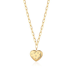 Pozlacený náhrdelník Srdce s krystaly Stellar SSE08