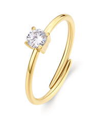 Pozlacený prsten s krystalem Dazzly SDZ37