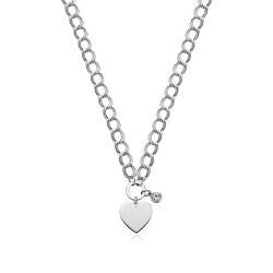Romantický oceľový náhrdelník so srdiečkom My love SYL09