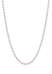 Rózsaszín gyöngy nyaklánc medálokra Happy SHAC60