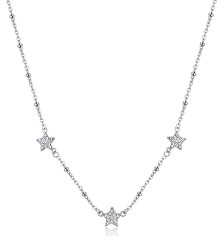 Slušivý ocelový náhrdelník s hvězdičkami Aurora SAR40