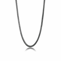Štýlový čierny náhrdelník z ocele Ripple SRP08