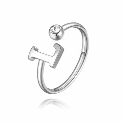 Stylový ocelový prsten L s krystalem Click SCK183