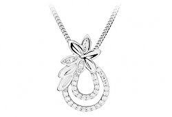 Affascinante collana di fiori con zirconi SC381