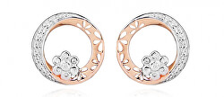 Romantische Bicolor Ohrringe mit Zirkonen SC432