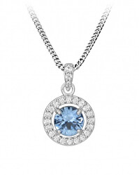 Elegantní stříbrný náhrdelník se zirkony SC489 (řetízek, přívěsek)