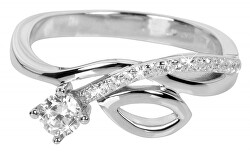 Stříbrný prsten s čirými zirkony SC233-011218201